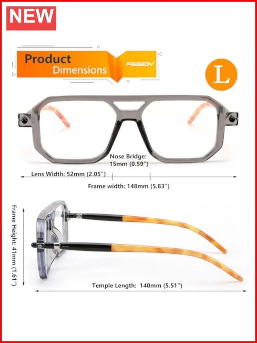 Blue Light Blocking Vintage Square Aviator Reading Glasses